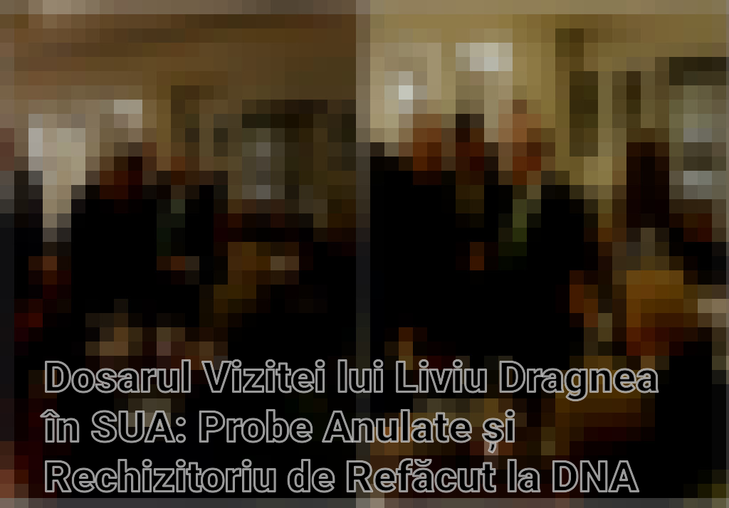 Dosarul Vizitei lui Liviu Dragnea în SUA: Probe Anulate și Rechizitoriu de Refăcut la DNA Imagini