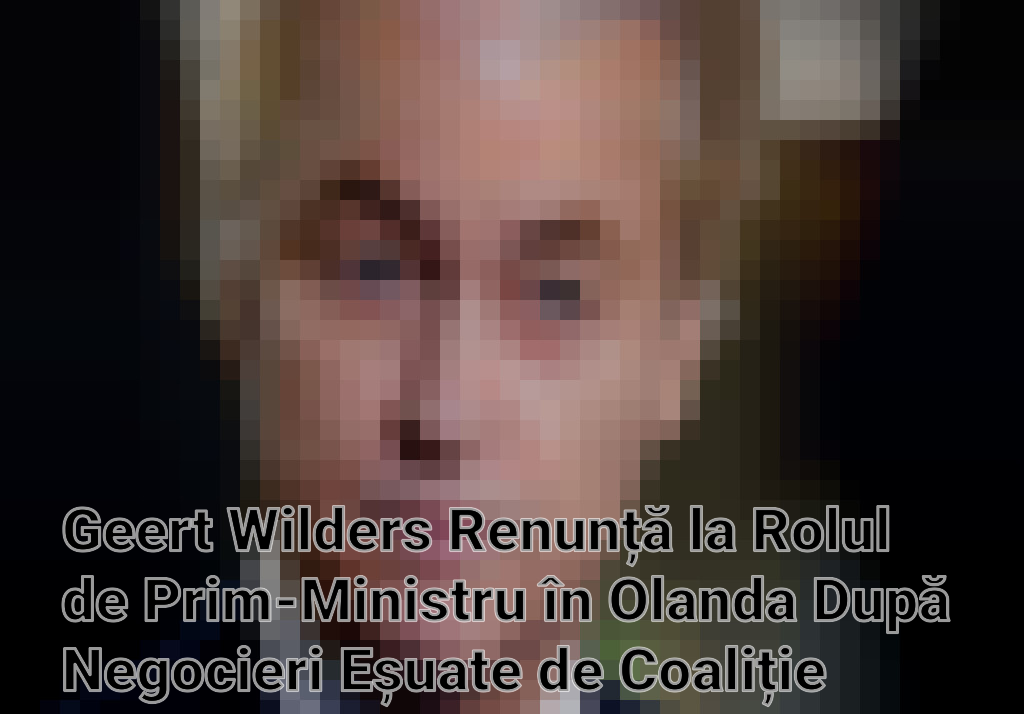 Geert Wilders Renunță la Rolul de Prim-Ministru în Olanda După Negocieri Eșuate de Coaliție Imagini