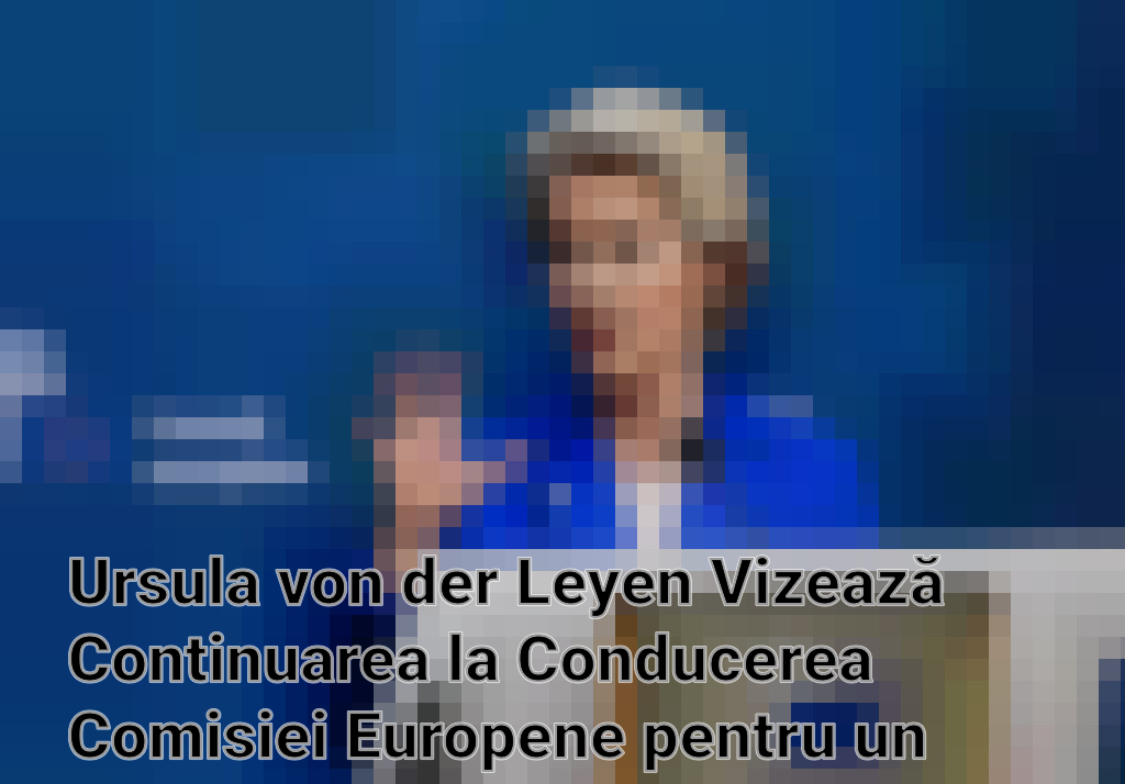 Ursula von der Leyen Vizează Continuarea la Conducerea Comisiei Europene pentru un Nou Mandat