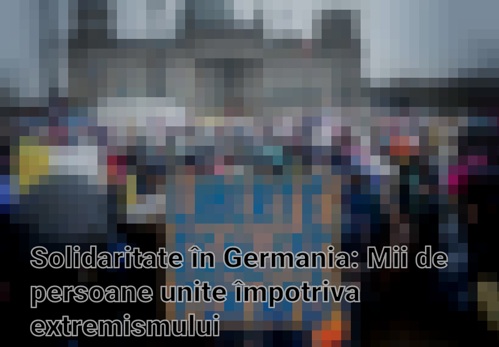 Solidaritate în Germania: Mii de persoane unite împotriva extremismului