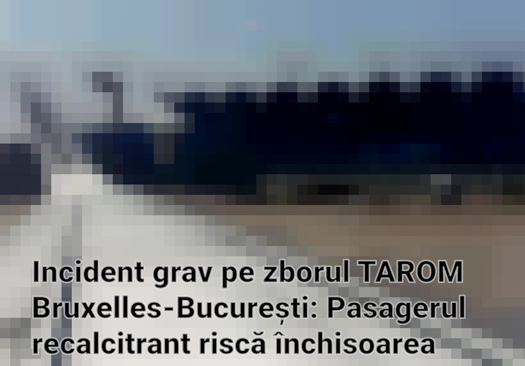 Incident grav pe zborul TAROM Bruxelles-București: Pasagerul recalcitrant riscă închisoarea după automutilare Imagini