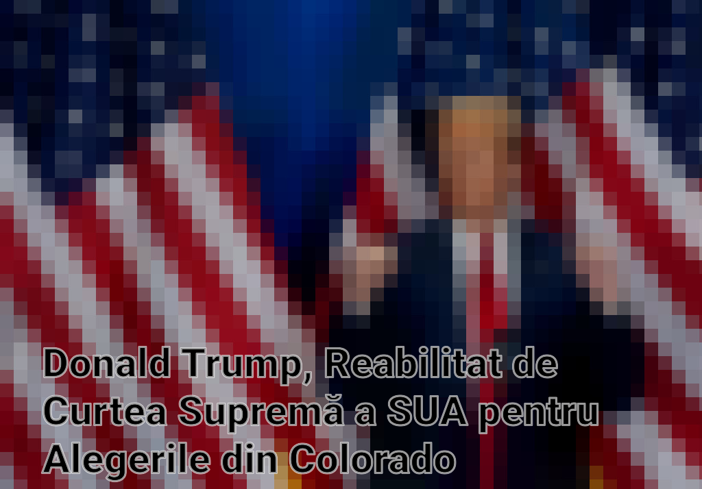 Donald Trump, Reabilitat de Curtea Supremă a SUA pentru Alegerile din Colorado