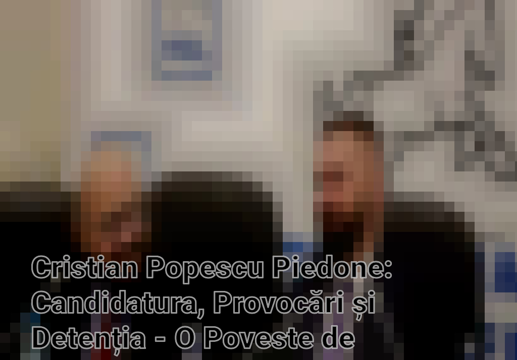 Cristian Popescu Piedone: Candidatura, Provocări și Detenția - O Poveste de Perseverență în Politica Românească Imagini