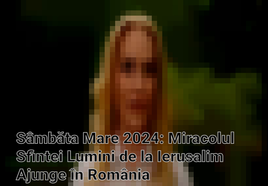 Sâmbăta Mare 2024: Miracolul Sfintei Lumini de la Ierusalim Ajunge în România