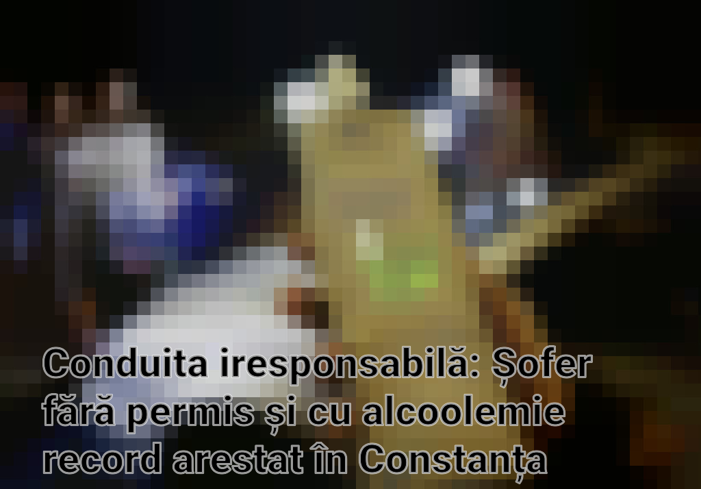 Conduita iresponsabilă: Șofer fără permis și cu alcoolemie record arestat în Constanța