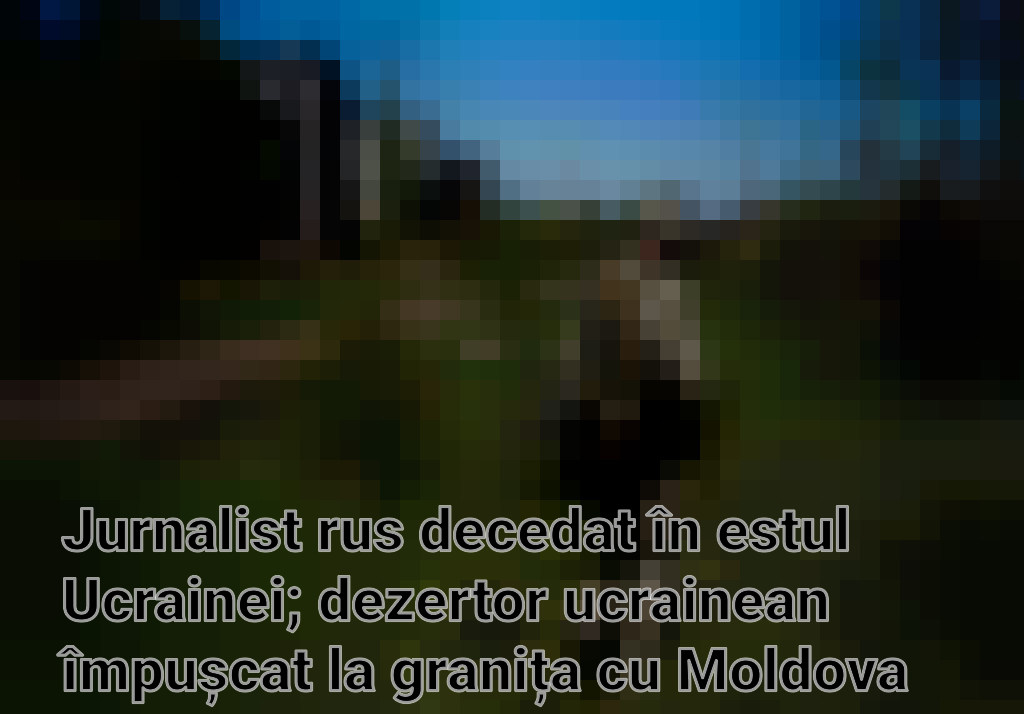 Jurnalist rus decedat în estul Ucrainei; dezertor ucrainean împușcat la granița cu Moldova Imagini