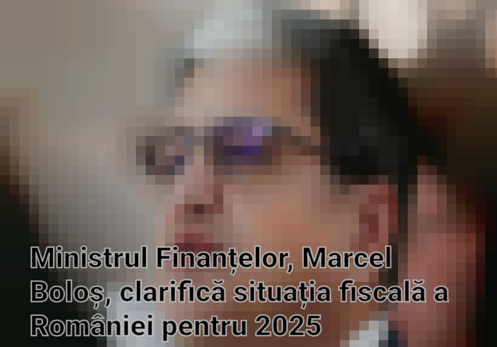 Ministrul Finanțelor, Marcel Boloș, clarifică situația fiscală a României pentru 2025 Imagini