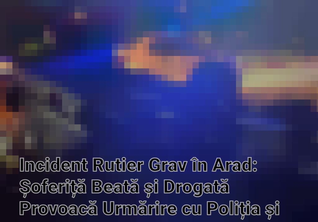 Incident Rutier Grav în Arad: Șoferiță Beată și Drogată Provoacă Urmărire cu Poliția și se Răstoarnă cu Mașina