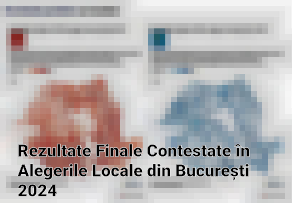 Rezultate Finale Contestate în Alegerile Locale din București 2024