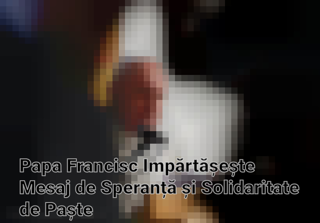 Papa Francisc Impărtășește Mesaj de Speranță și Solidaritate de Paște Imagini