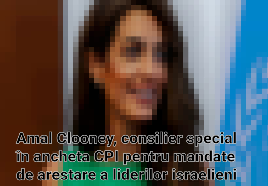 Amal Clooney, consilier special în ancheta CPI pentru mandate de arestare a liderilor israelieni și Hamas