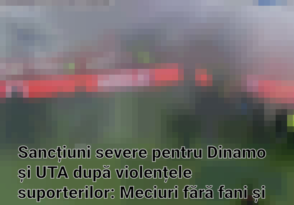 Sancțiuni severe pentru Dinamo și UTA după violențele suporterilor: Meciuri fără fani și amenzi consistente Imagini