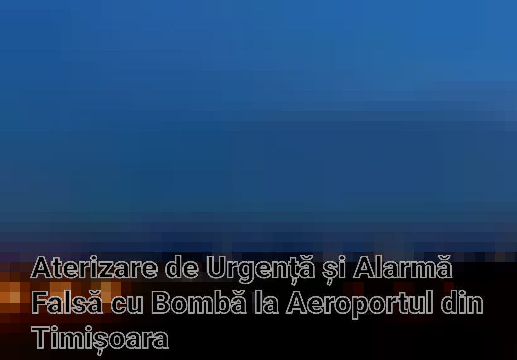 Aterizare de Urgență și Alarmă Falsă cu Bombă la Aeroportul din Timișoara Imagini