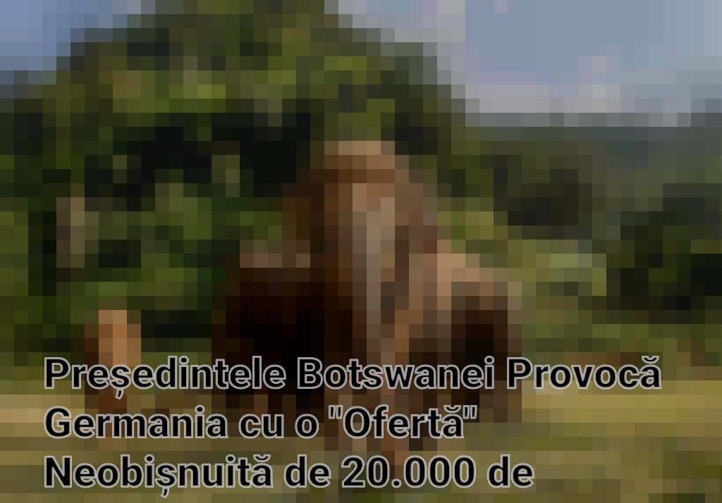 Președintele Botswanei Provocă Germania cu o "Ofertă" Neobișnuită de 20.000 de Elefanți Imagini