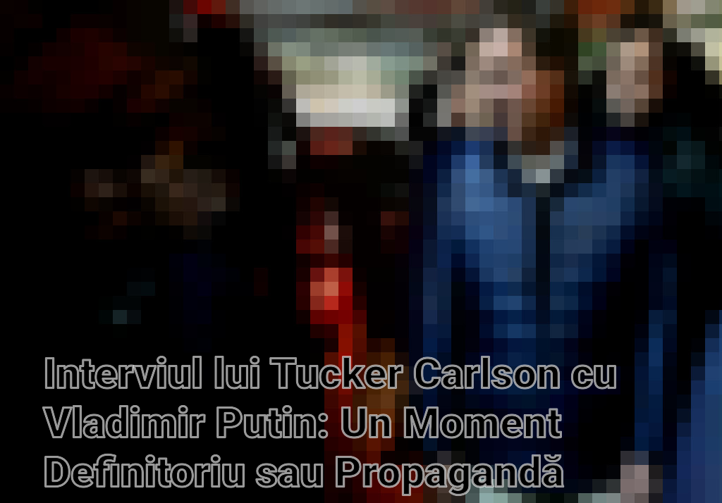 Interviul lui Tucker Carlson cu Vladimir Putin: Un Moment Definitoriu sau Propagandă Politică? Imagini