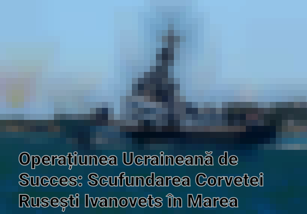 Operațiunea Ucraineană de Succes: Scufundarea Corvetei Rusești Ivanovets în Marea Neagră Imagini