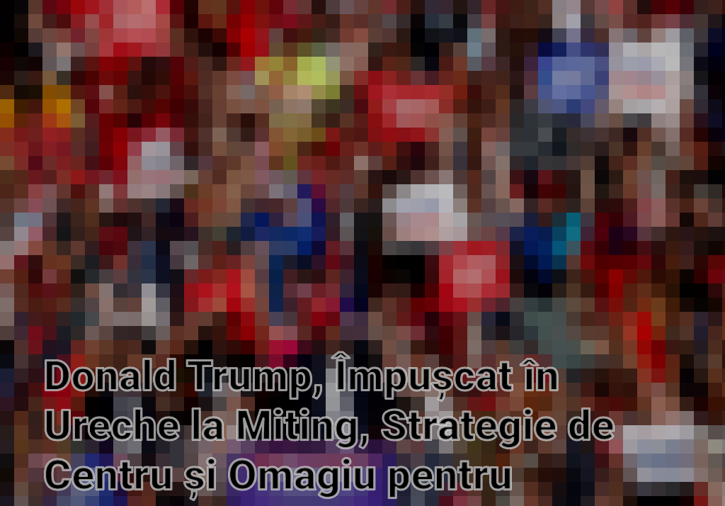 Donald Trump, Împușcat în Ureche la Miting, Strategie de Centru și Omagiu pentru Susținătorul Erou Imagini