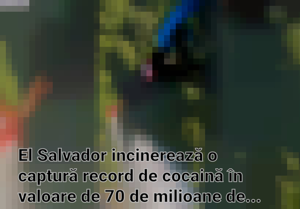 El Salvador incinerează o captură record de cocaină în valoare de 70 de milioane de dolari