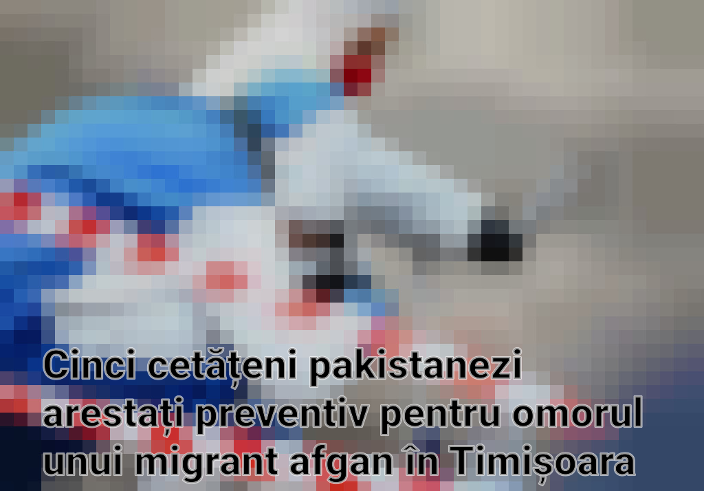 Cinci cetățeni pakistanezi arestați preventiv pentru omorul unui migrant afgan în Timișoara