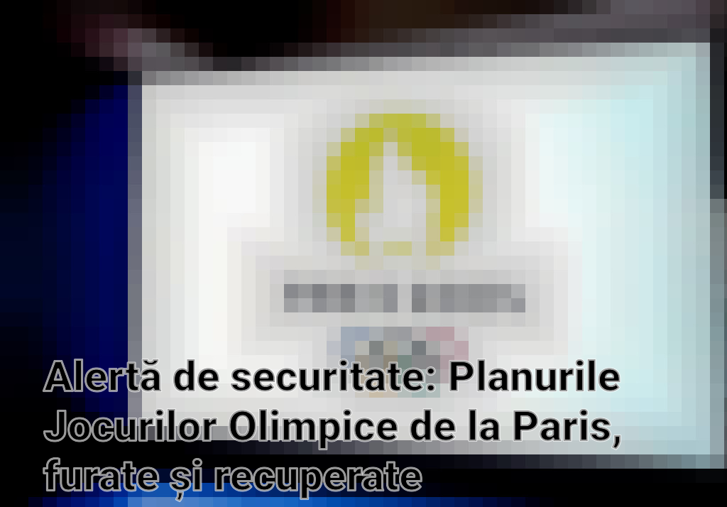 Alertă de securitate: Planurile Jocurilor Olimpice de la Paris, furate și recuperate Imagini