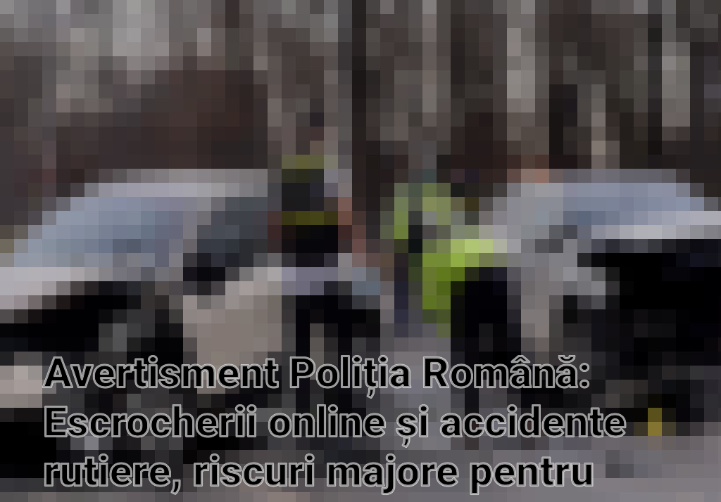 Avertisment Poliția Română: Escrocherii online și accidente rutiere, riscuri majore pentru cetățeni Imagini