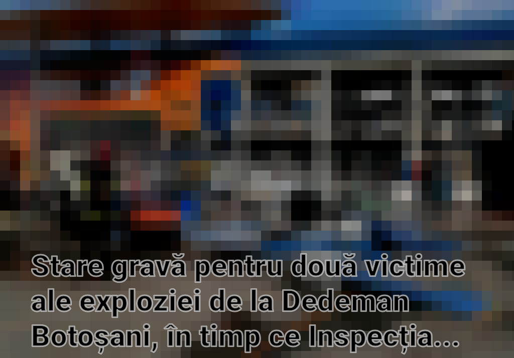 Stare gravă pentru două victime ale exploziei de la Dedeman Botoșani, în timp ce Inspecția Muncii investighează incidentul