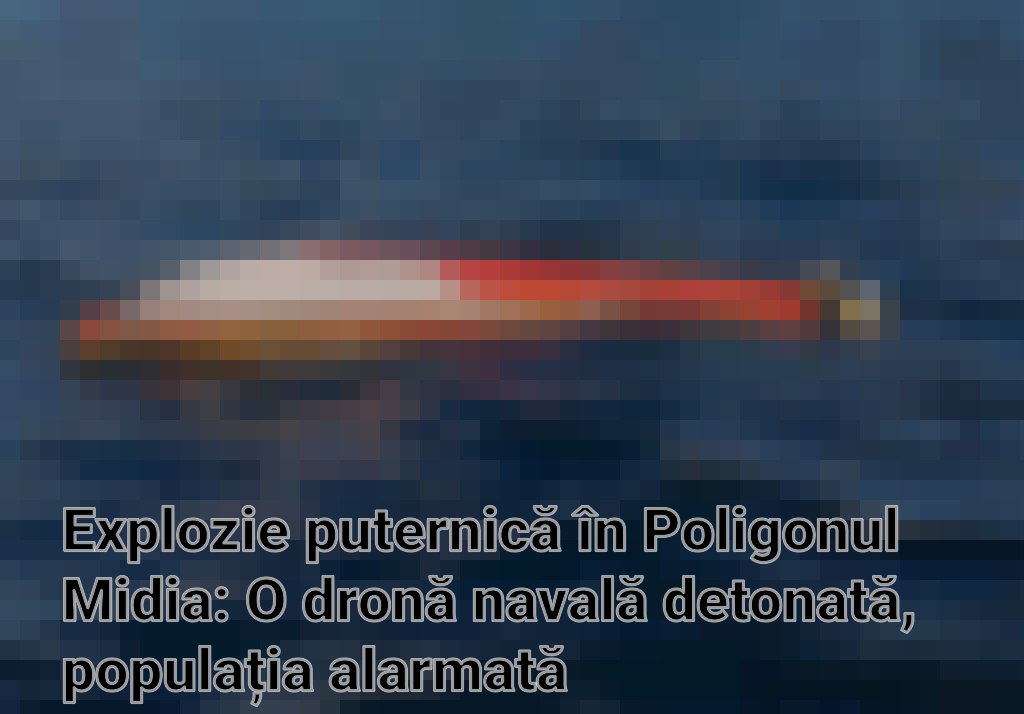 Explozie puternică în Poligonul Midia: O dronă navală detonată, populația alarmată Imagini
