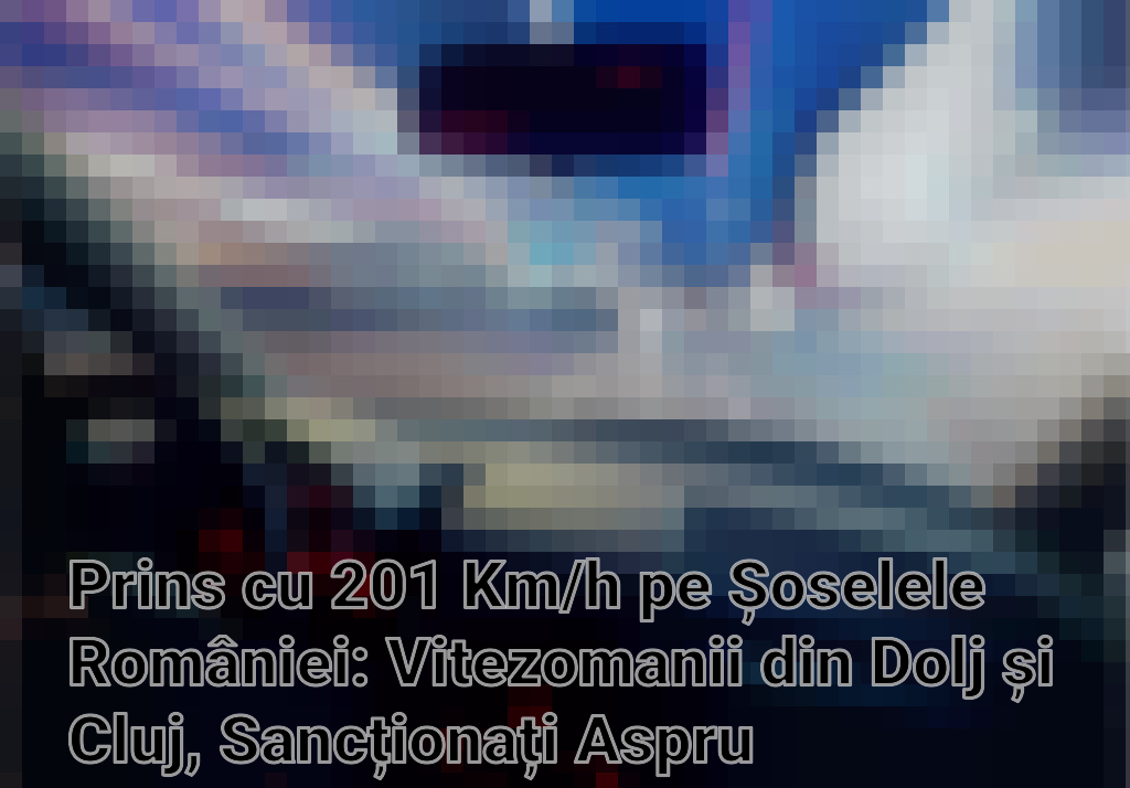 Prins cu 201 Km/h pe Șoselele României: Vitezomanii din Dolj și Cluj, Sancționați Aspru
