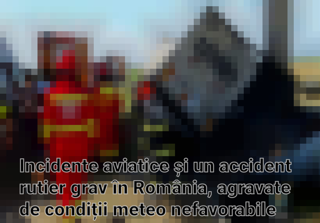 Incidente aviatice și un accident rutier grav în România, agravate de condiții meteo nefavorabile
