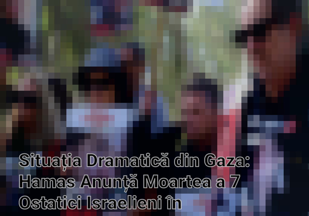 Situația Dramatică din Gaza: Hamas Anunță Moartea a 7 Ostatici Israelieni în Bombardamente