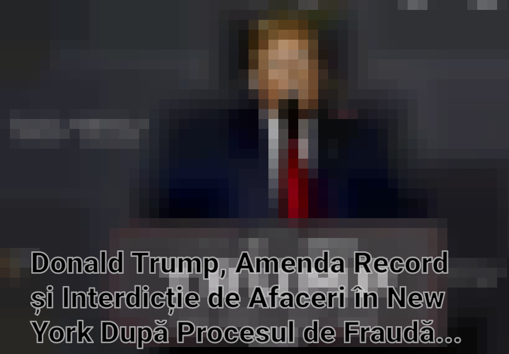 Donald Trump, Amenda Record și Interdicție de Afaceri în New York După Procesul de Fraudă Financiară