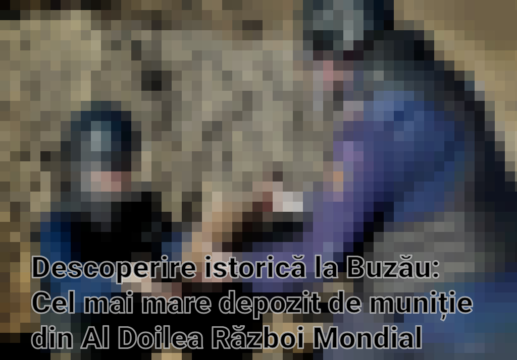 Descoperire istorică la Buzău: Cel mai mare depozit de muniție din Al Doilea Război Mondial