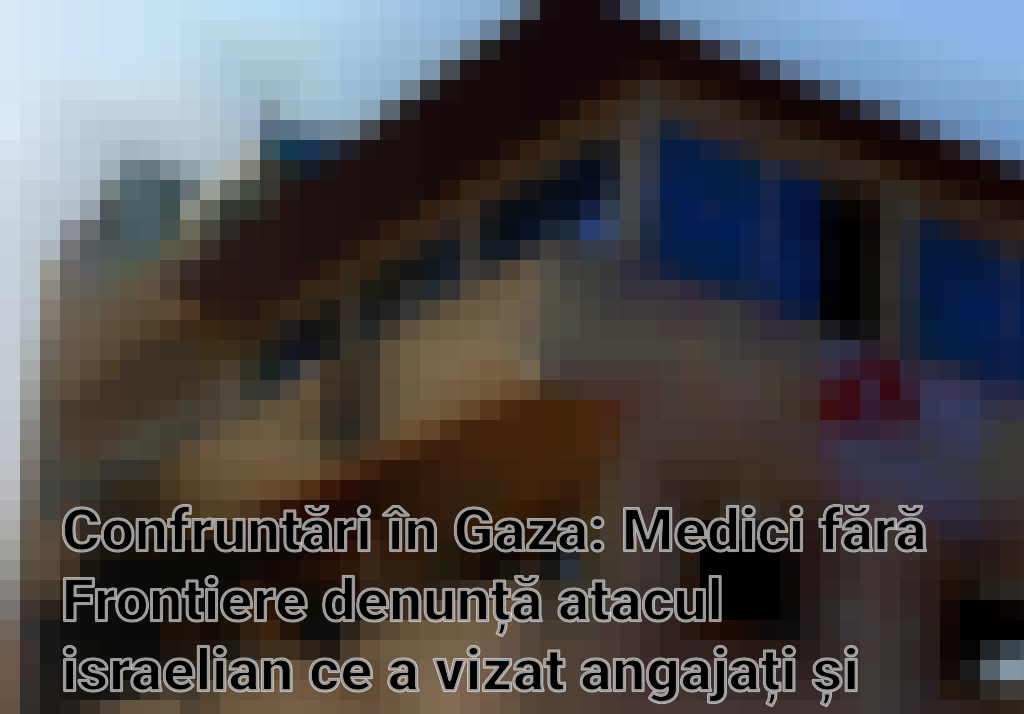 Confruntări în Gaza: Medici fără Frontiere denunță atacul israelian ce a vizat angajați și civili Imagini