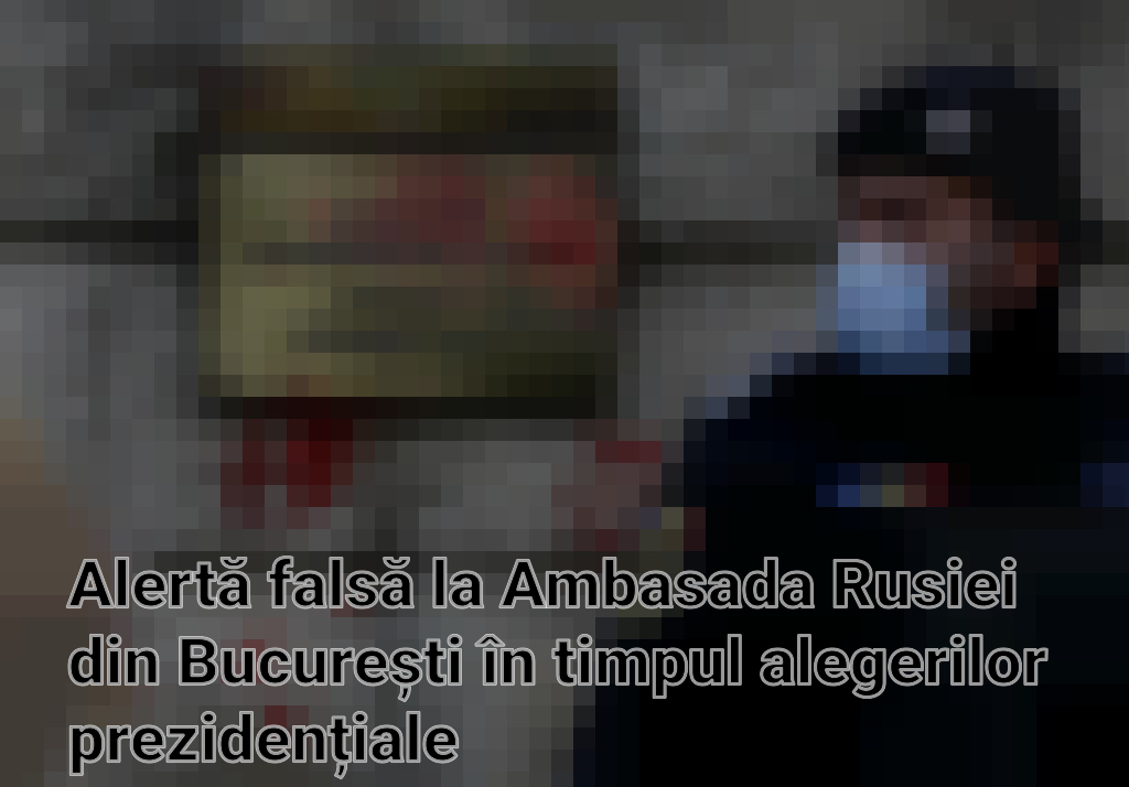 Alertă falsă la Ambasada Rusiei din București în timpul alegerilor prezidențiale Imagini