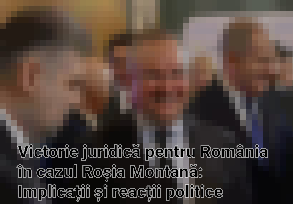 Victorie juridică pentru România în cazul Roșia Montană: Implicații și reacții politice Imagini
