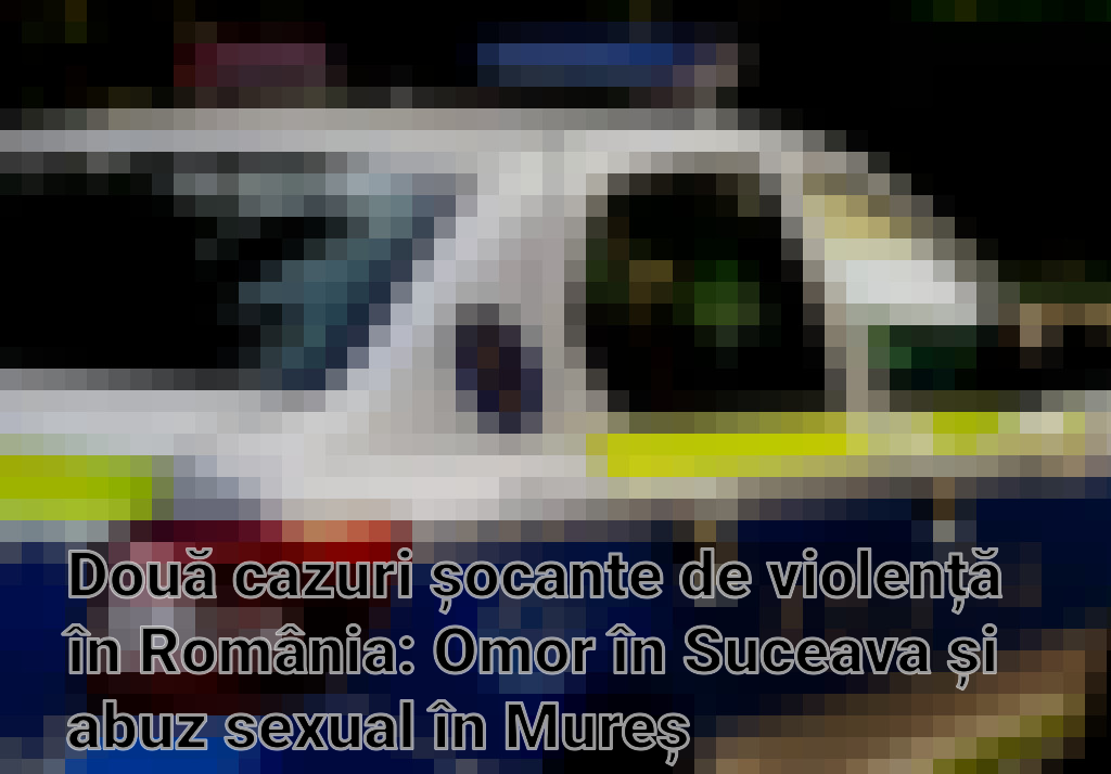 Două cazuri șocante de violență în România: Omor în Suceava și abuz sexual în Mureș