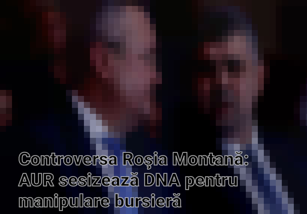 Controversa Roşia Montană: AUR sesizează DNA pentru manipulare bursieră