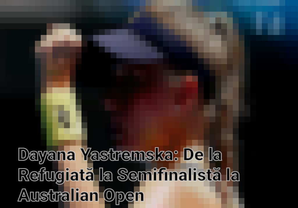 Dayana Yastremska: De la Refugiată la Semifinalistă la Australian Open