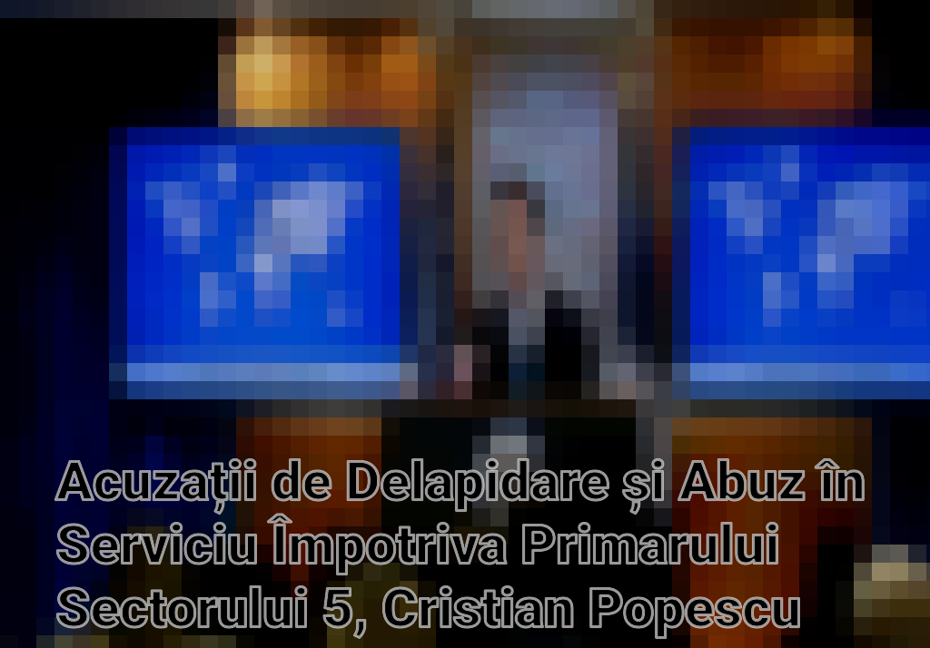 Acuzații de Delapidare și Abuz în Serviciu Împotriva Primarului Sectorului 5, Cristian Popescu Piedone
