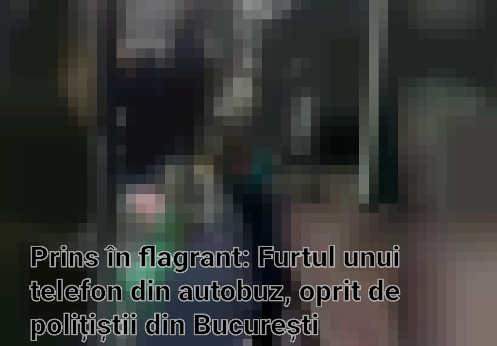 Prins în flagrant: Furtul unui telefon din autobuz, oprit de polițiștii din București Imagini