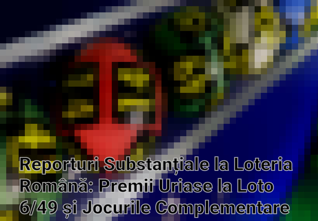 Reporturi Substanțiale la Loteria Română: Premii Uriase la Loto 6/49 și Jocurile Complementare