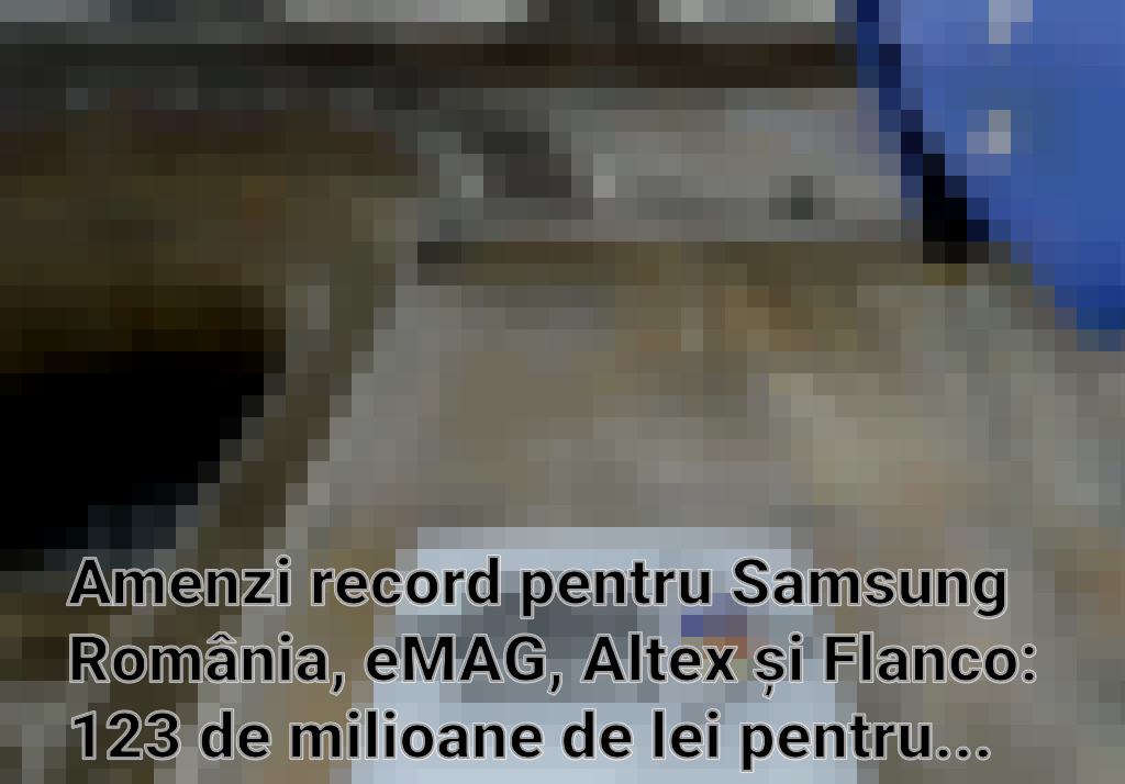 Amenzi record pentru Samsung România, eMAG, Altex și Flanco: 123 de milioane de lei pentru fixarea prețurilor Imagini