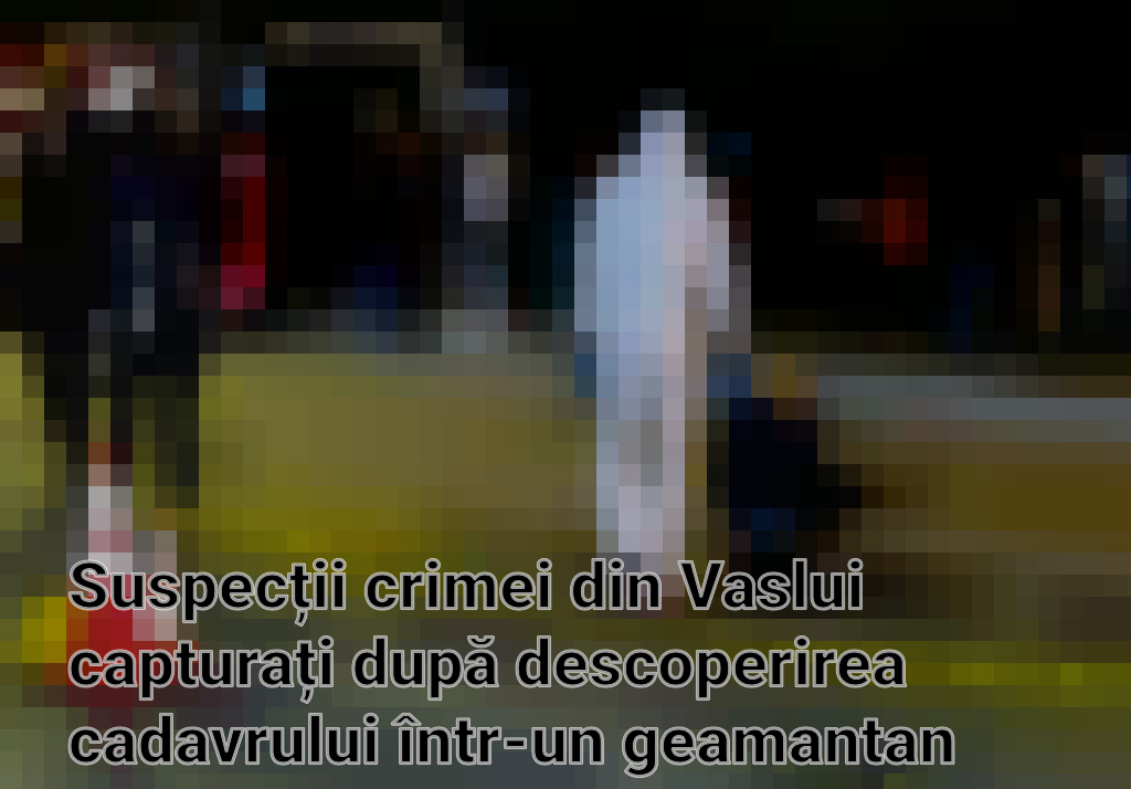 Suspecții crimei din Vaslui capturați după descoperirea cadavrului într-un geamantan