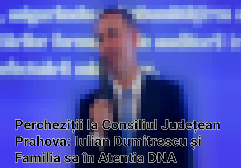 Percheziții la Consiliul Județean Prahova: Iulian Dumitrescu și Familia sa în Atentia DNA