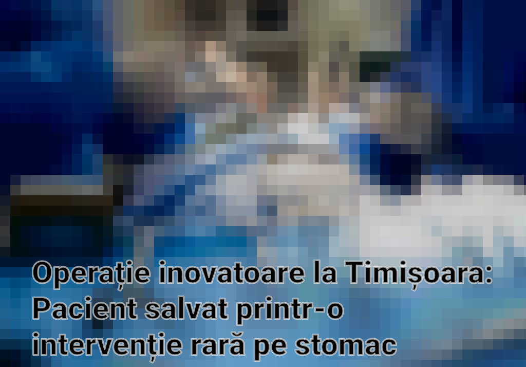 Operație inovatoare la Timișoara: Pacient salvat printr-o intervenție rară pe stomac