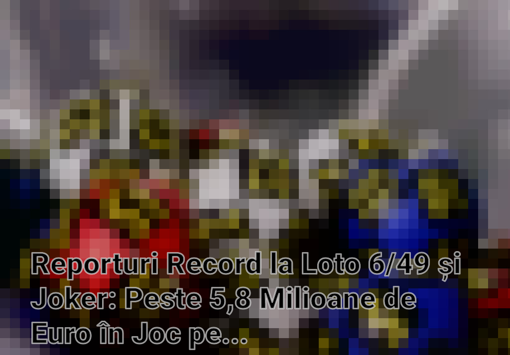 Reporturi Record la Loto 6/49 și Joker: Peste 5,8 Milioane de Euro în Joc pe 14 Martie 2024