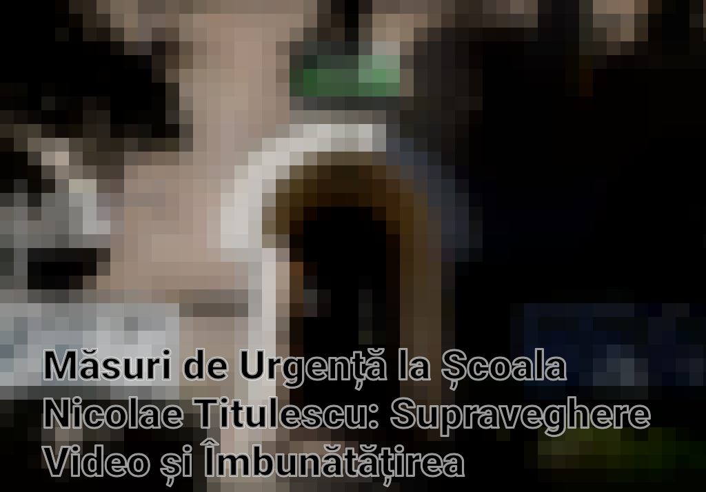 Măsuri de Urgență la Școala Nicolae Titulescu: Supraveghere Video și Îmbunătățirea Securității Elevilor Imagini