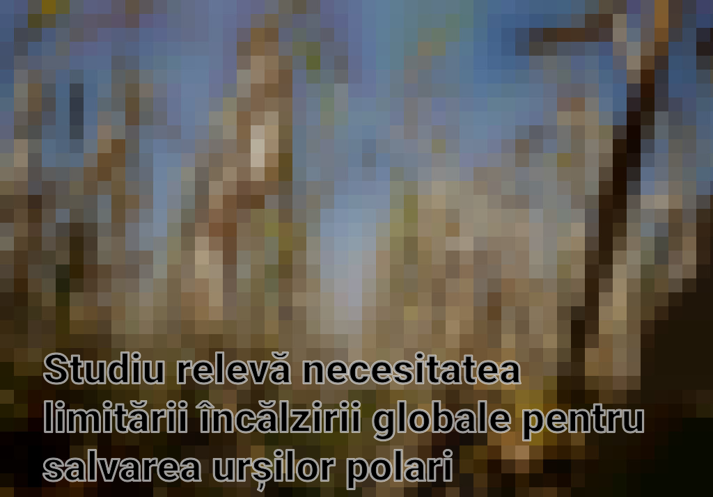 Studiu relevă necesitatea limitării încălzirii globale pentru salvarea urșilor polari