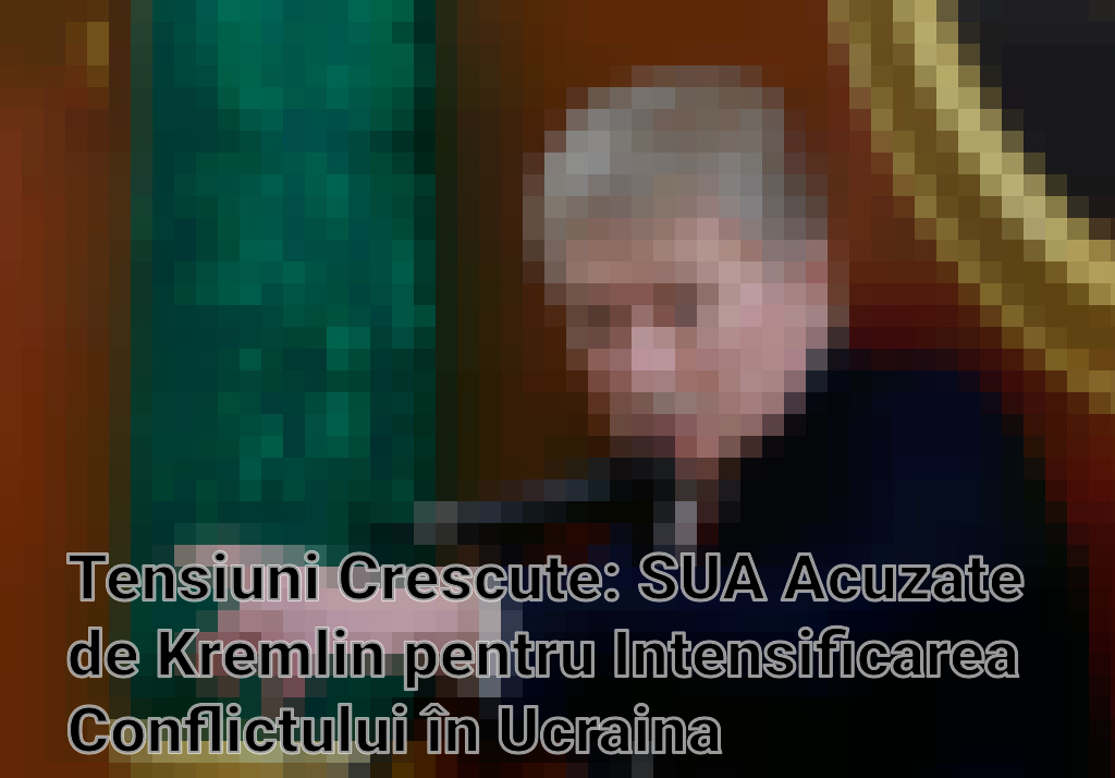 Tensiuni Crescute: SUA Acuzate de Kremlin pentru Intensificarea Conflictului în Ucraina