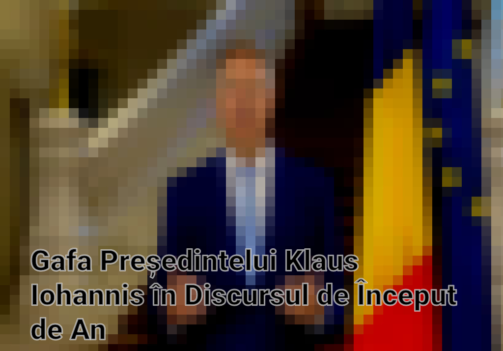 Gafa Președintelui Klaus Iohannis în Discursul de Început de An